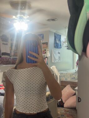SHEIN White Polka Dot top